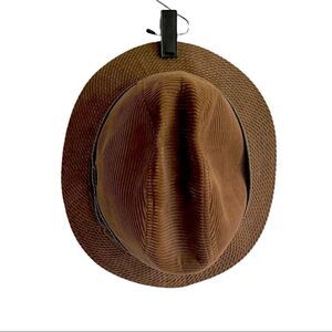 VINTAGE Biltmore corduroy fedora hat brown